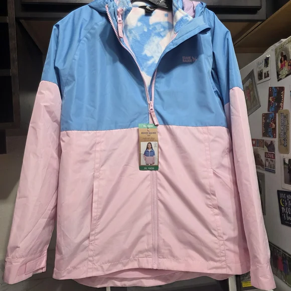 Eddie Bauer Kids Two-Tone 3 In 1Blue and Pink Jacket YOUTH girls 18/20